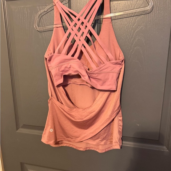 Lululemon Pink Women's Crisscross Back Tank Top - Picture 5 of 6
